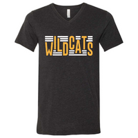V-Neck Adult Wildcat Line Design Unisex TShirt