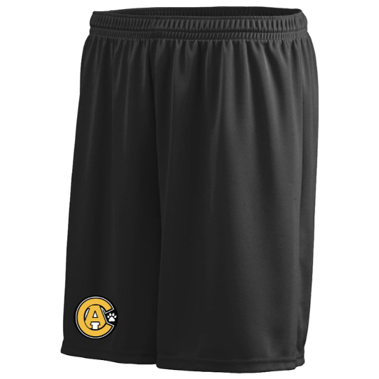 Boys / Mens Training Shorts  Black with Full Color Logo