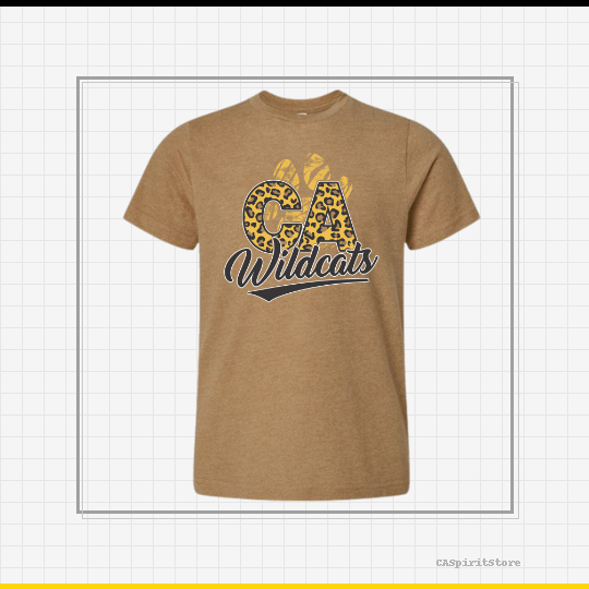 Brown CA Wildcats Paw  Short Sleeve PRE-ORDER