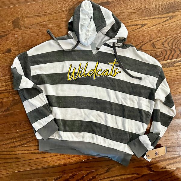 Wildcats Striped Fleece Boxy Hoodie