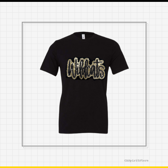 Wildcat Gold Glitter Applique Shirt