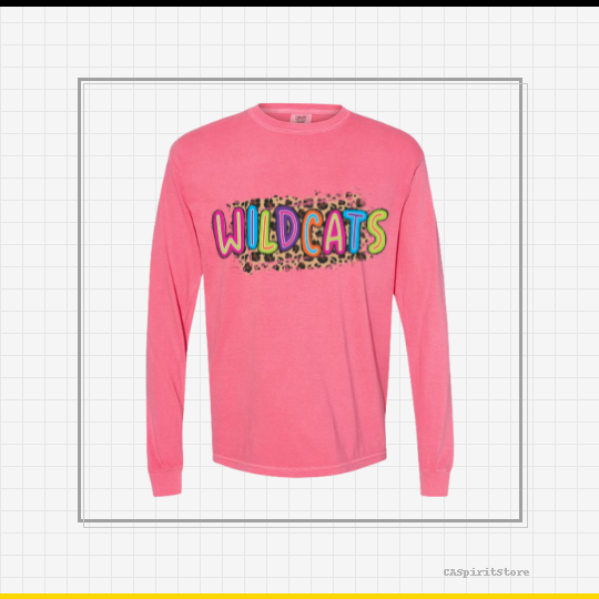 Neon Leopard Wildcats LONG SLEEVE Shirt PRE-ORDER