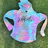 Terry Cloth Tie Dye Pullover with Puff Print