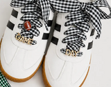 Game Day Gingham Shoe Lace Charm Set - ETA 8/30: Black
